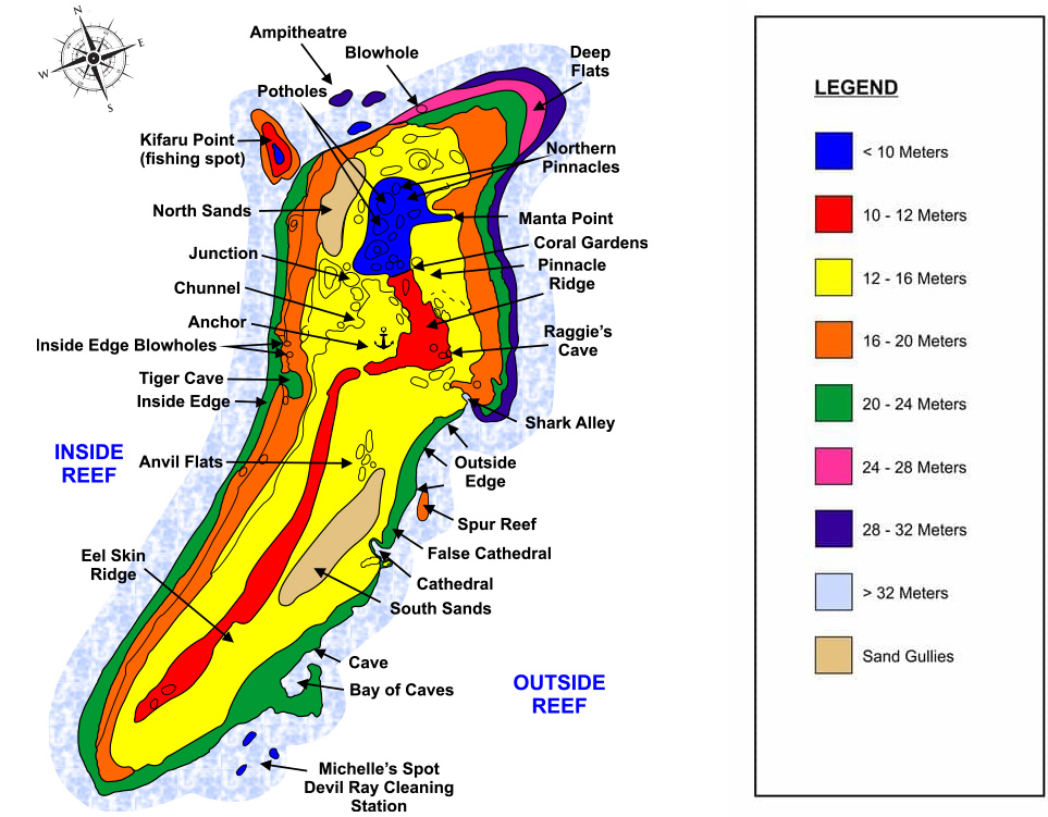 Aliwal Shoal Map